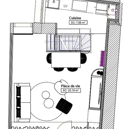 Exceptionnel, T3 Duplex, 6 Couchages, Tres Calme En Hyper Centre Avec Balcon Apartment